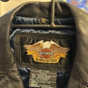 Harley-Davidson Genuine Leather Women’s riding jacket in size large